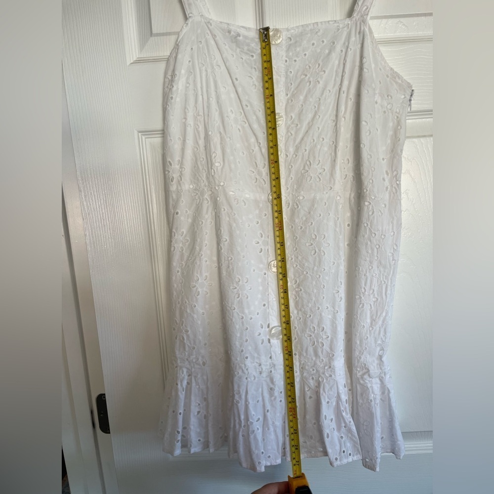 Alexis X Target Women's White Eyelet Lace Button Front Mini Dress - Picture 5 of 12
